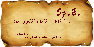 Szijjártó Béla névjegykártya
