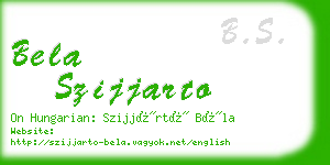 bela szijjarto business card